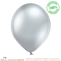 Latexballon Rund silber Glossy 13cm = 5inch Umf. 40cm