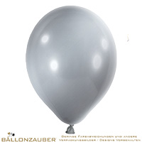 Latexballon Rund Silber Farbe 061 Metallic 30cm = 12inch Umf. 95cm