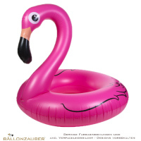 Aufblasartikel Flamingo Schwimmring rosa 110cm