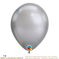 Latexballon Rund silber Chrome 30cm = 11inch Umf. 95cm