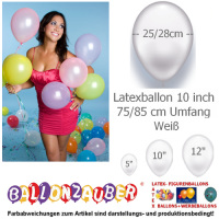 100 Qualittsballons Rund Wei